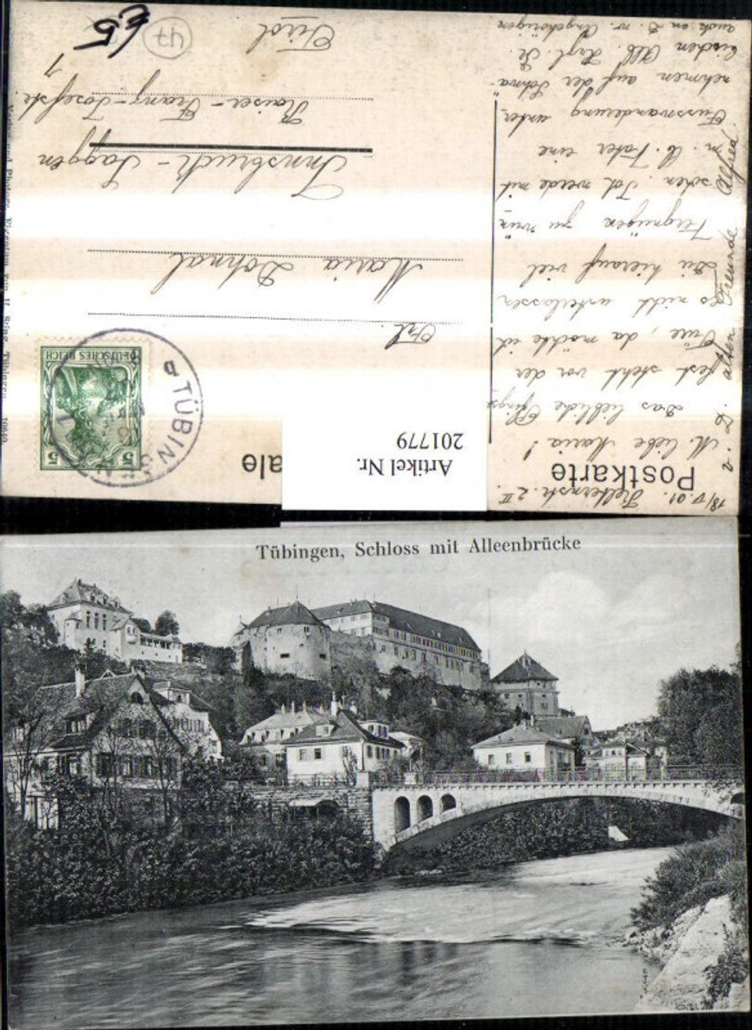 201779, Tübingen Castle with Avenue Bridge
