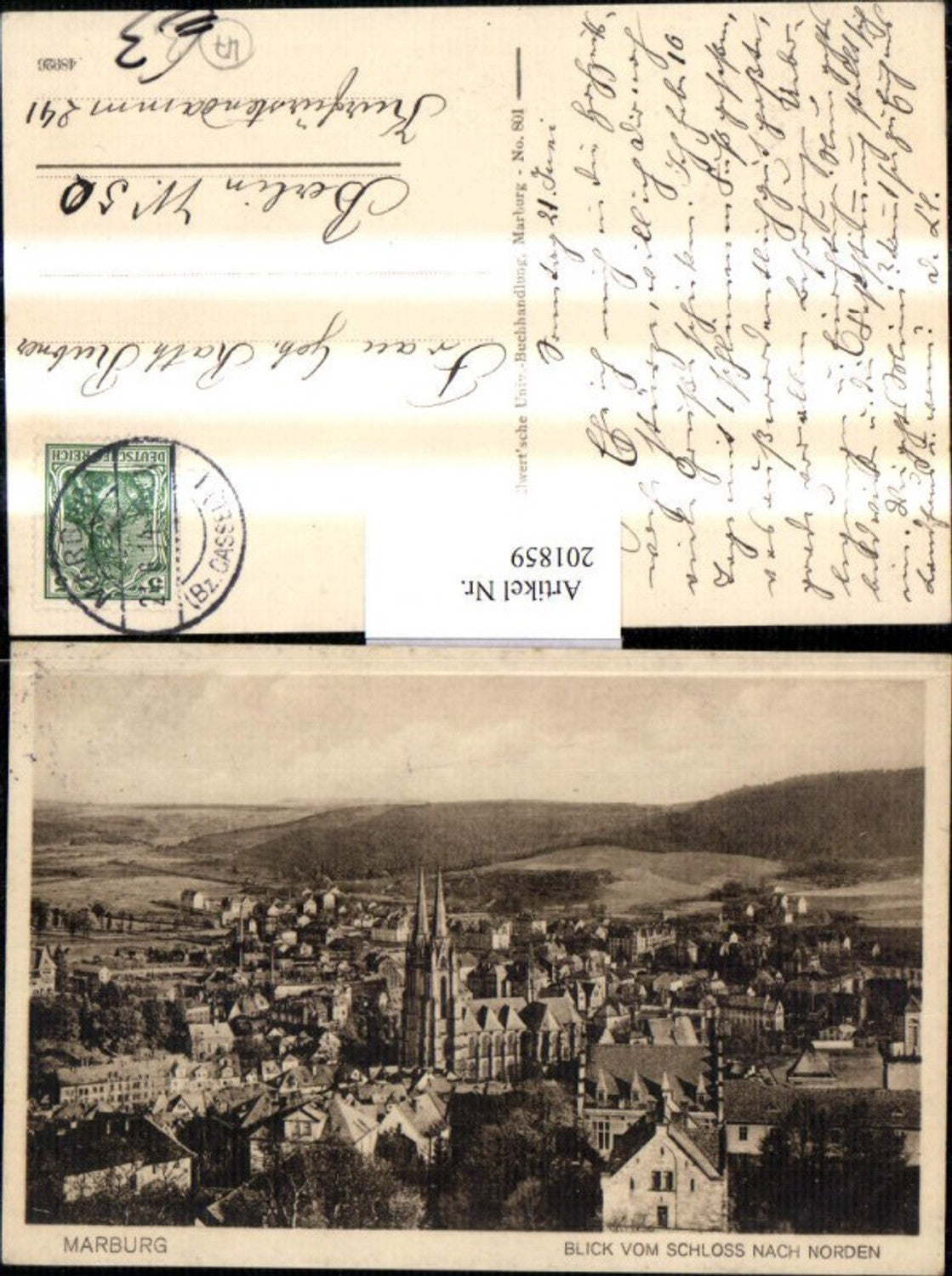 201859, Marburg: Total view from the castle looking north 
