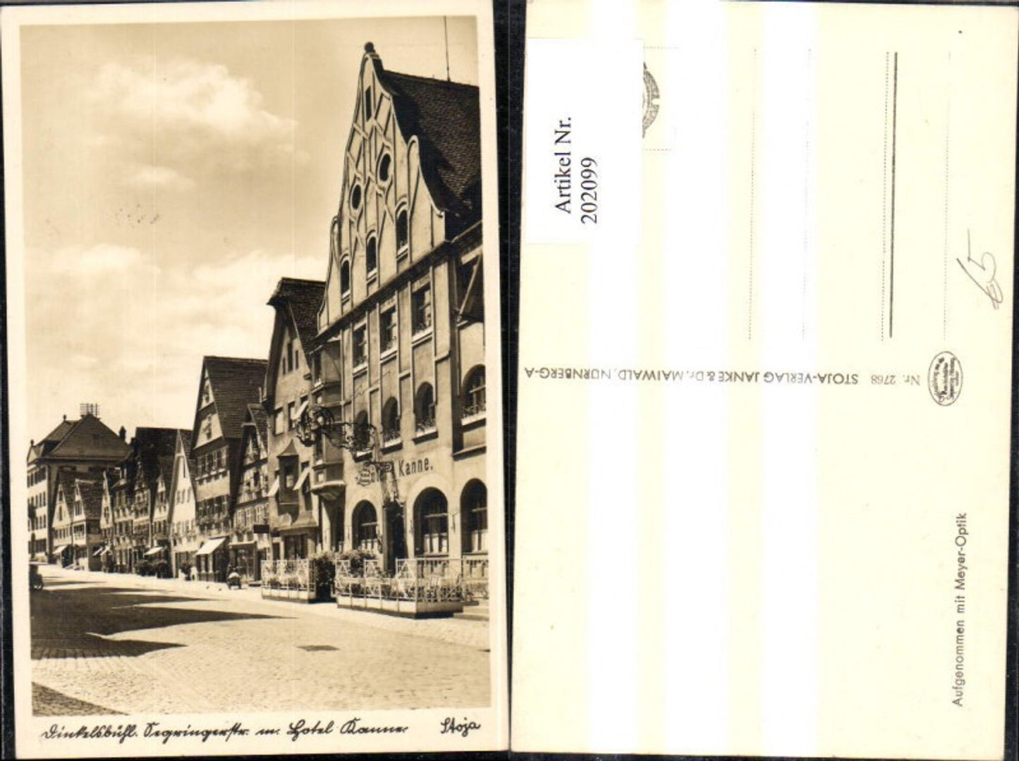 202099,Dinkelsbühl Hotel Kanne Strassenansicht