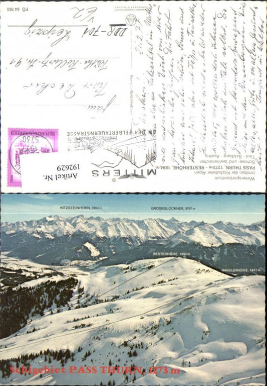 192629,Pass Thurn Resterhöhe Winteransicht Luftbild pub Alpina Druck