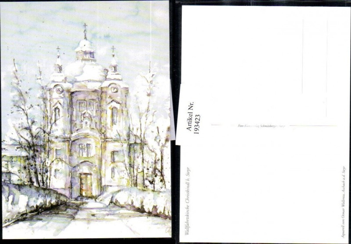 193423,Künstler AK Ottmar Wallenta Wallfahrtskirche Kirche Christkindl b. Steyr