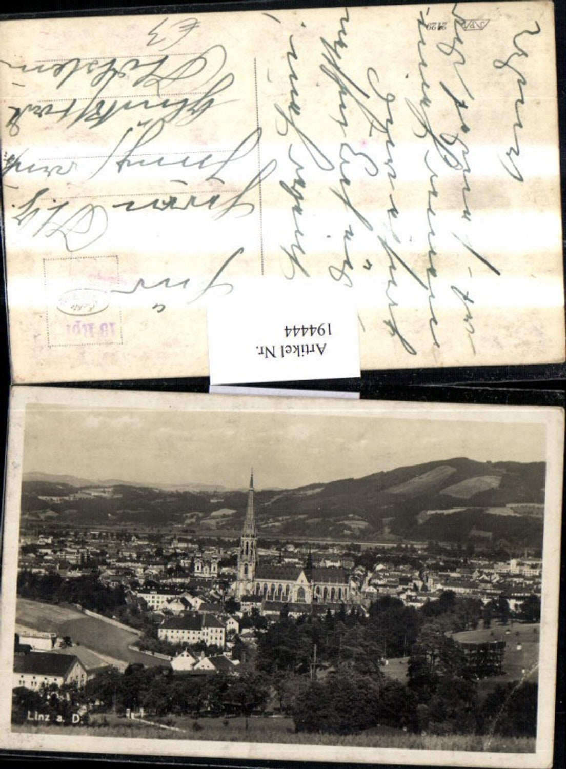194444, Linz on the Danube, partial view of the cathedral