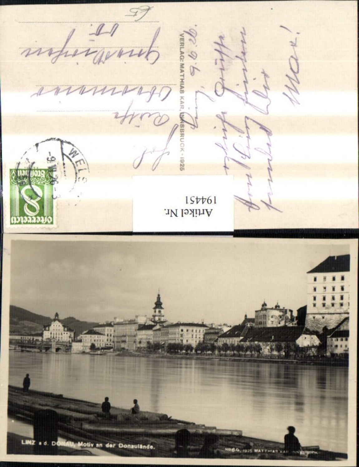 194451, Linz on the Danube Motif on the Danube embankment section