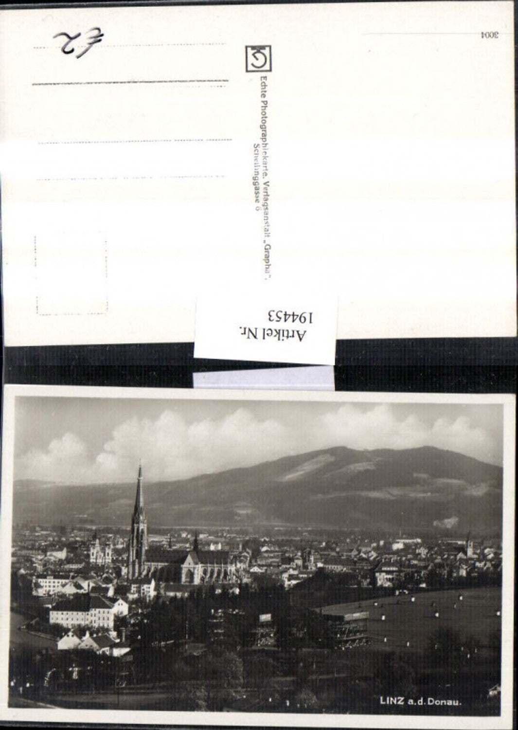 194453, Linz on the Danube, partial view of the cathedral