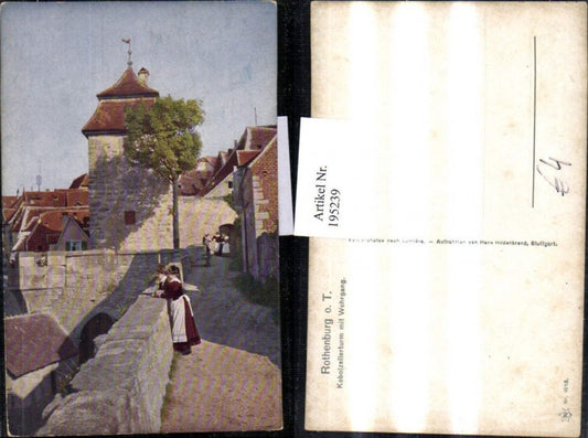 195239, Rothenburg ob der Tauber Kobolzellerturm Tower with parapet walk