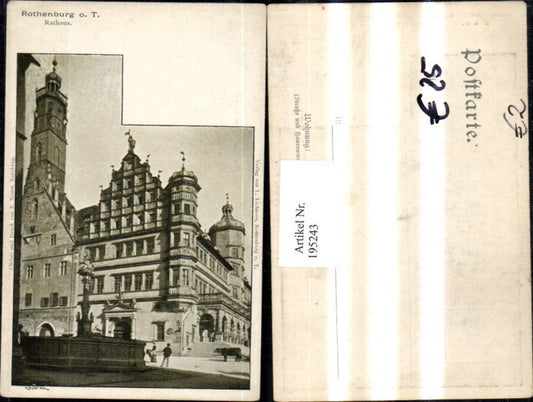 195243, Rothenburg ob der Tauber Town Hall Fountain