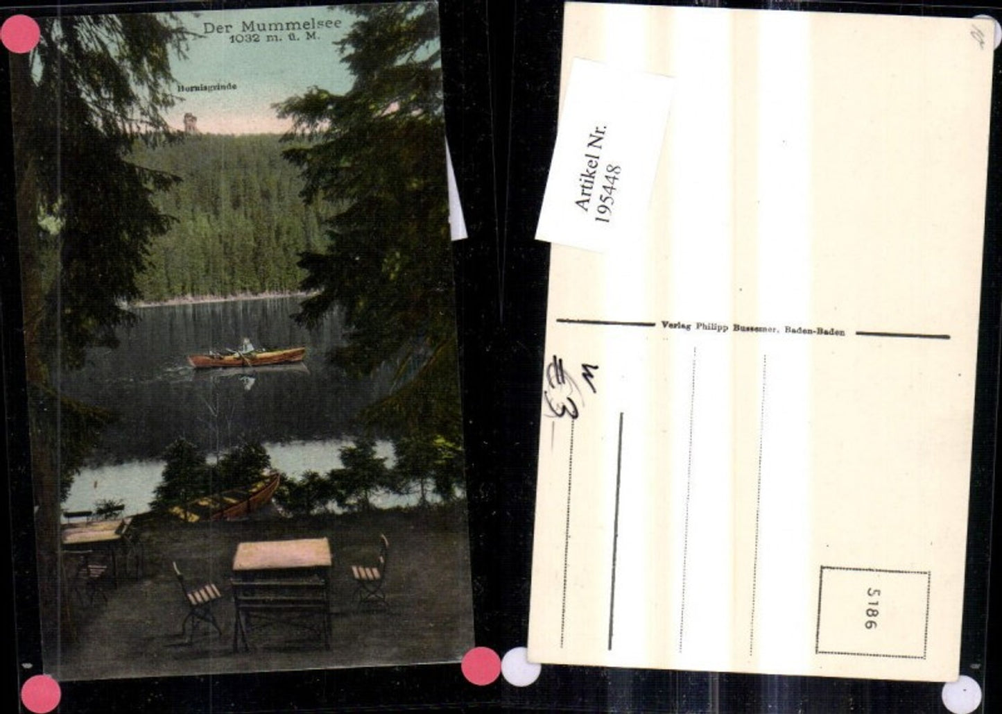 195448, The Mummelsee Hornisgrinde rowing boat near Seebach