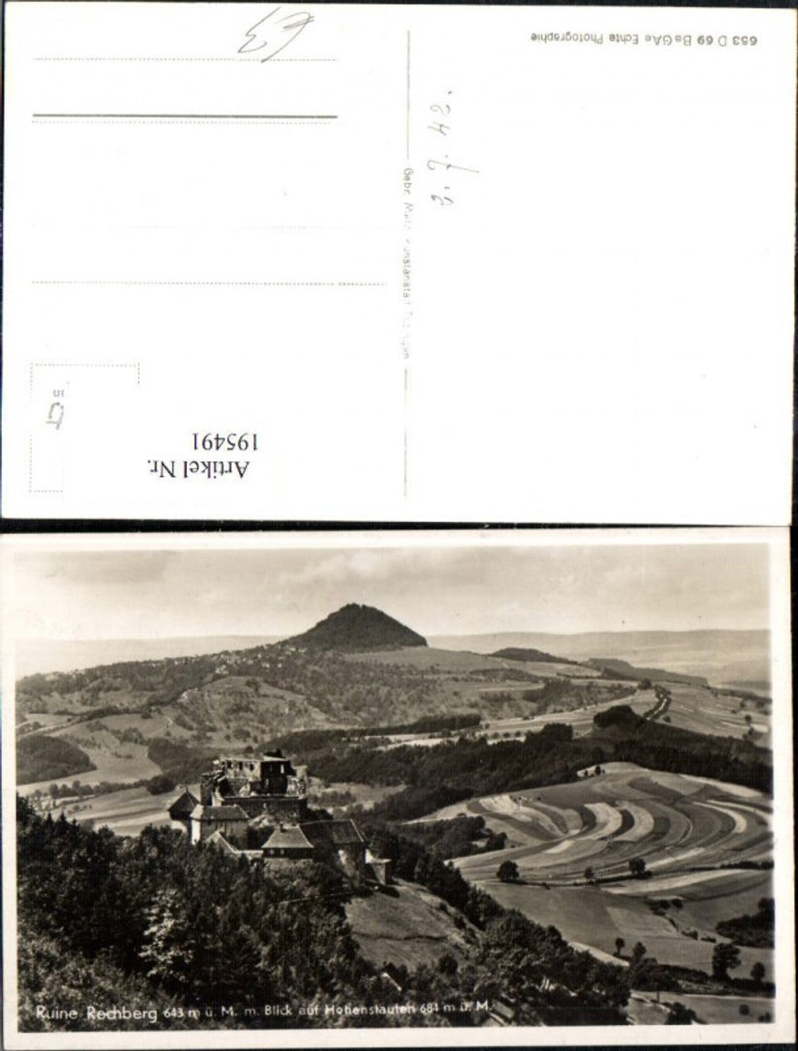 195491, Rechberg ruins, view of Hohenstauten