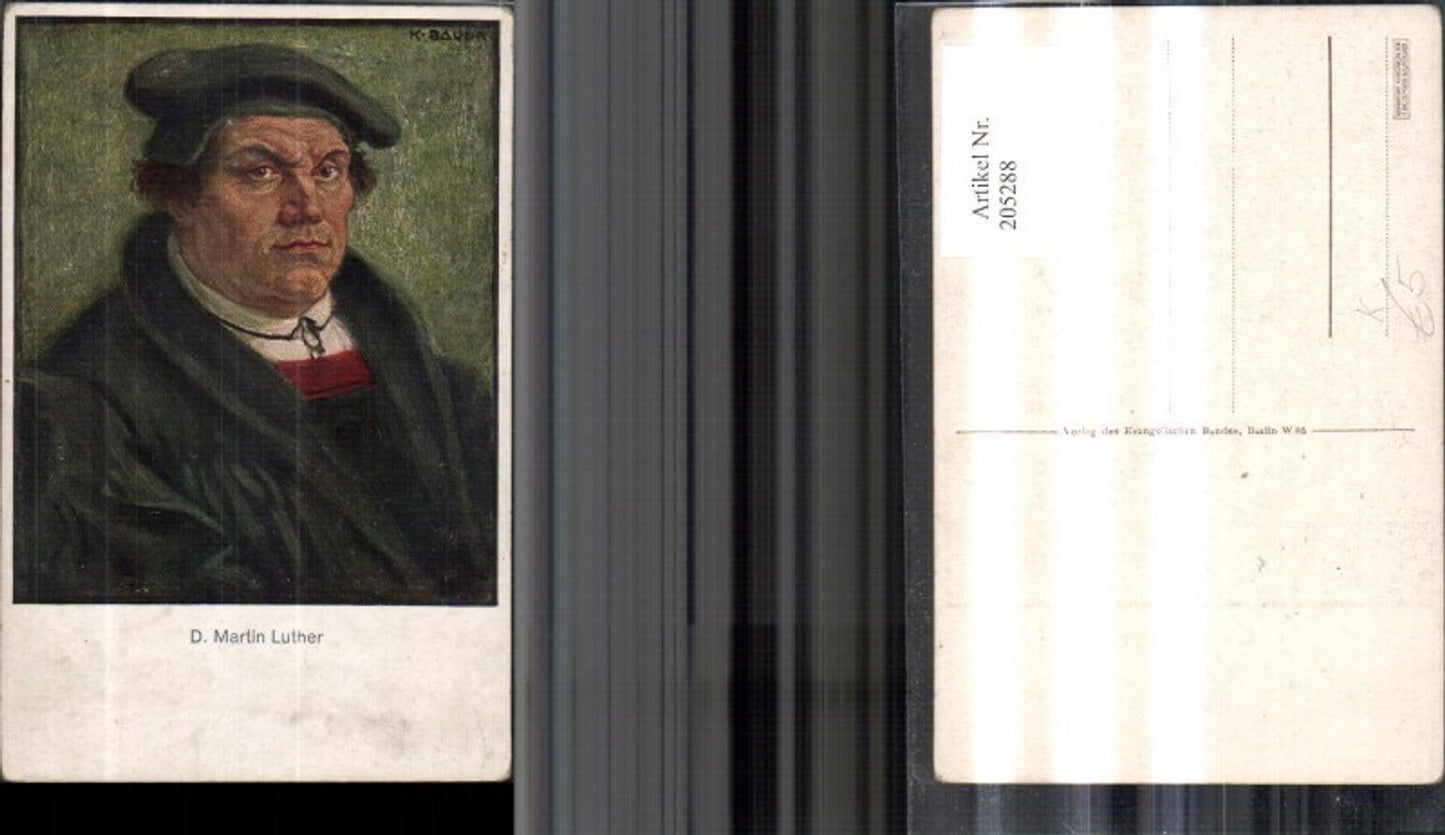 205288, Artist Ak K. Bauer D. Martin Luther
