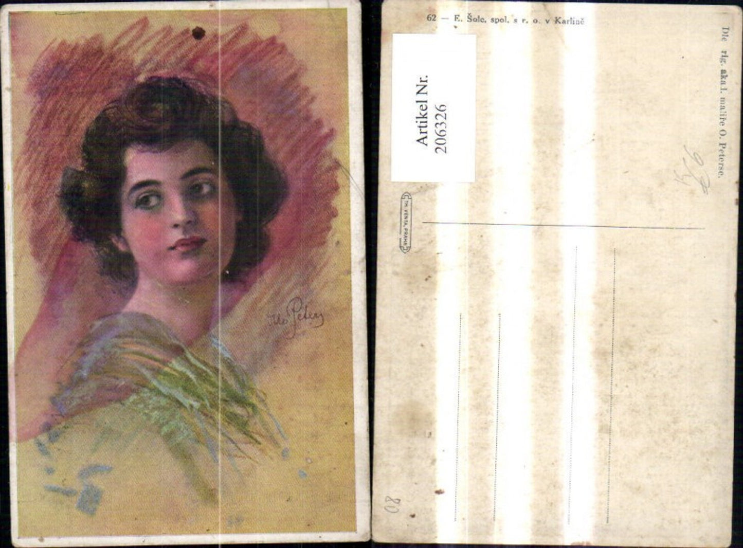 206326, Artist Ak Otto Peterse Woman Glamour