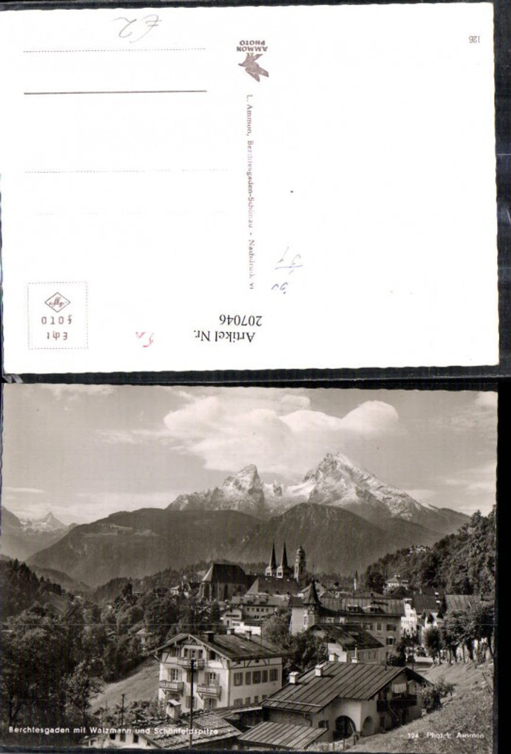 207046,Berchtesgaden Teilansicht m. Watzmann u. Schönfeldspitze