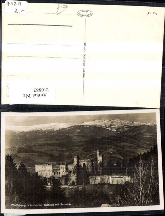 210882, Wolfsberg Castle with Saualpe
