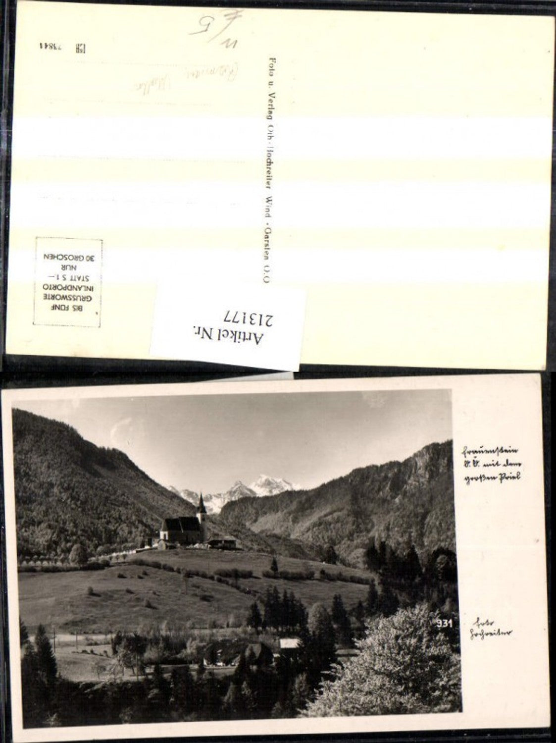 213177, Frauenstein md großen Priel b. Ramsau u. Molln
