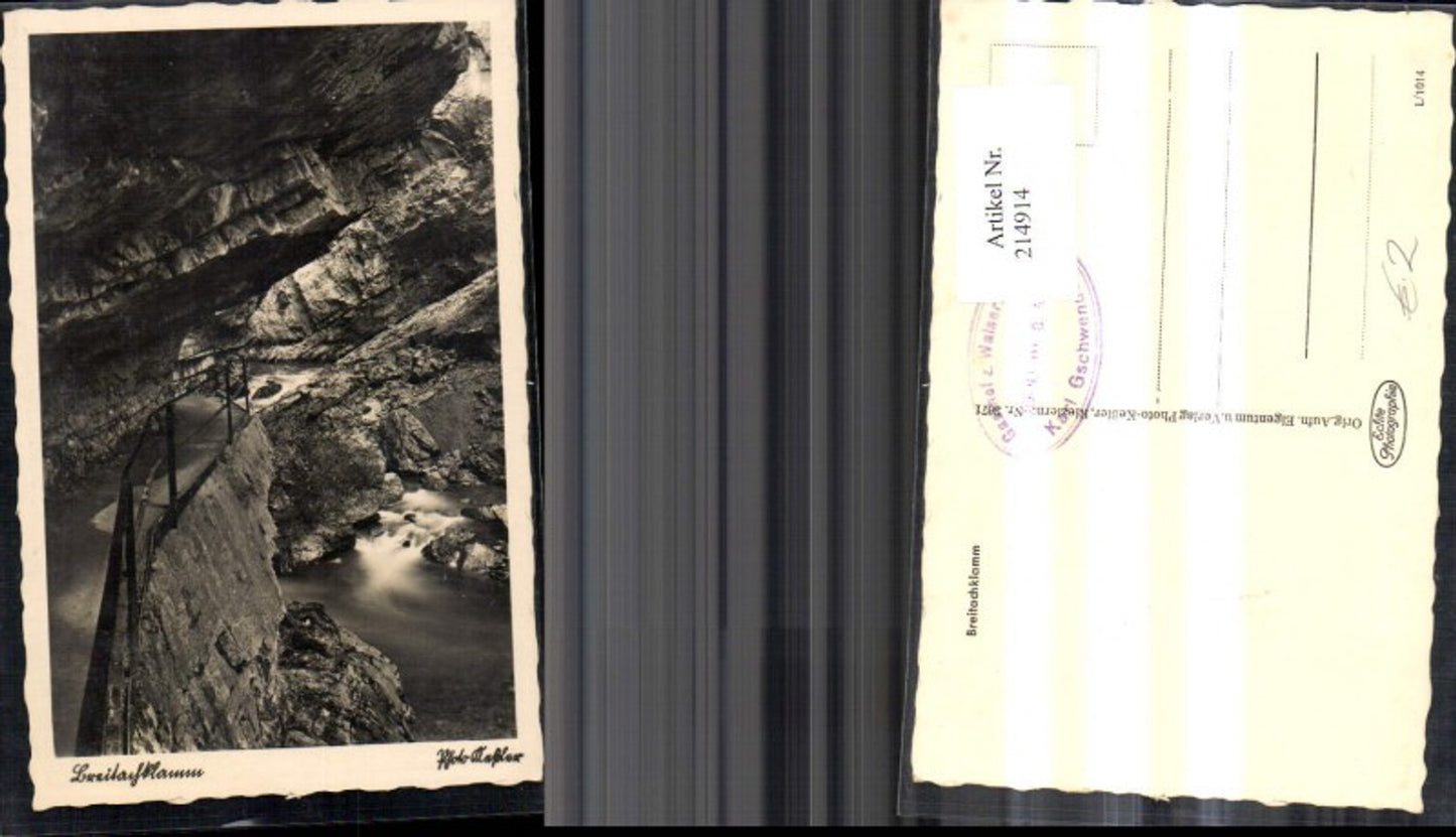 214914,Foto Ak Breitachklamm Oberstdorf
