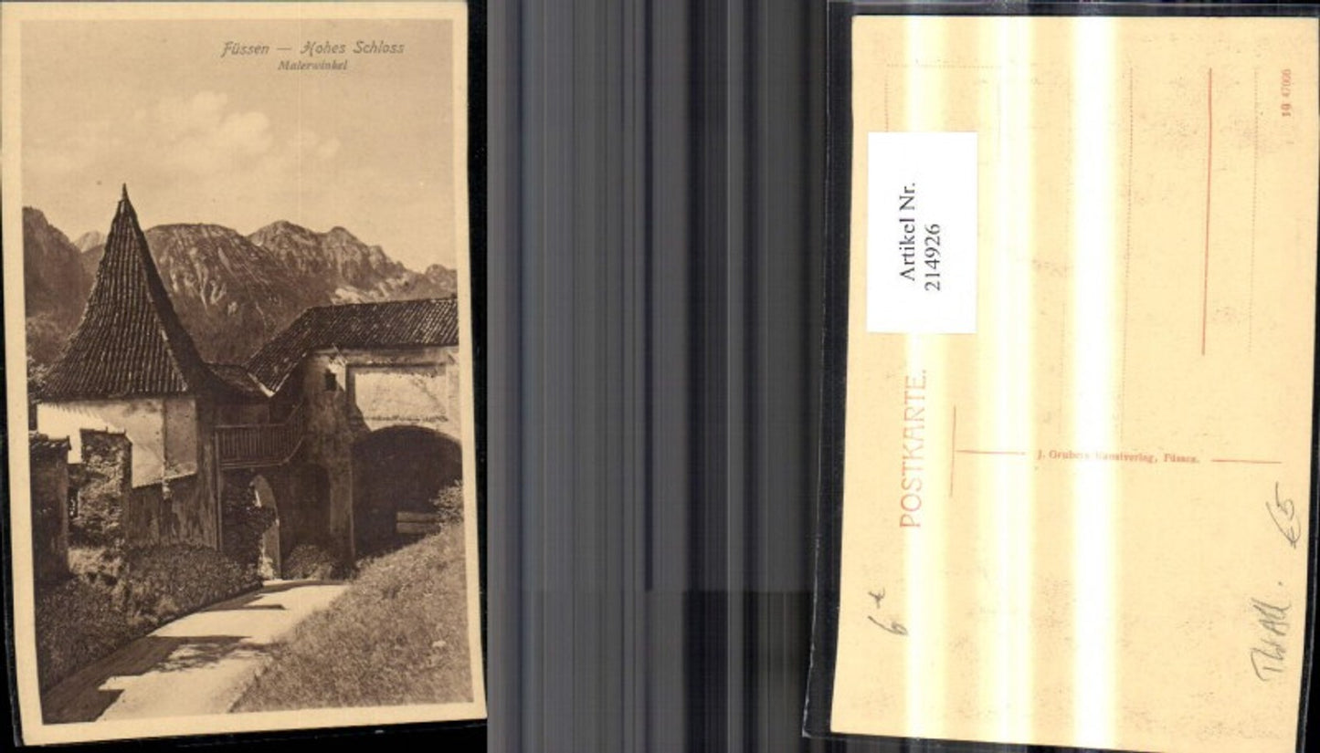 214926,Füssen Hohes Schloss Malerwinkel