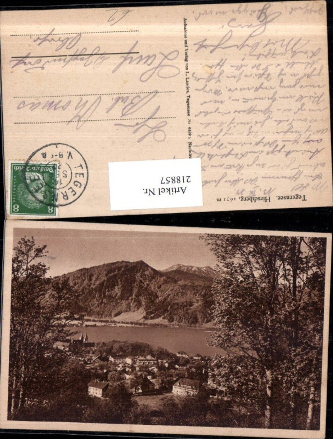 218857,Tegernsee See Hirschberg Teilansicht