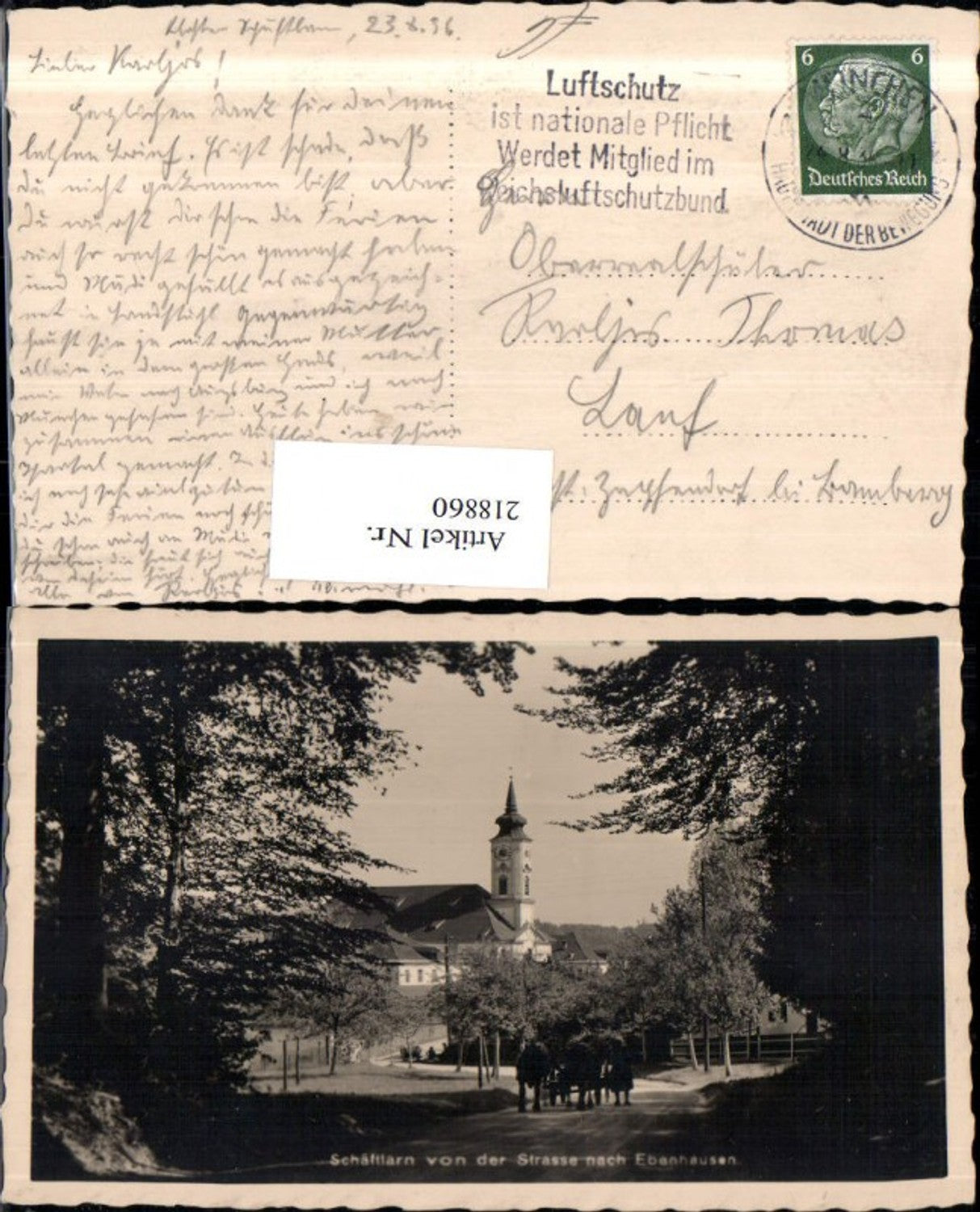 218860,Schäftlarn v. d. Straße nach Ebenhausen Kirche