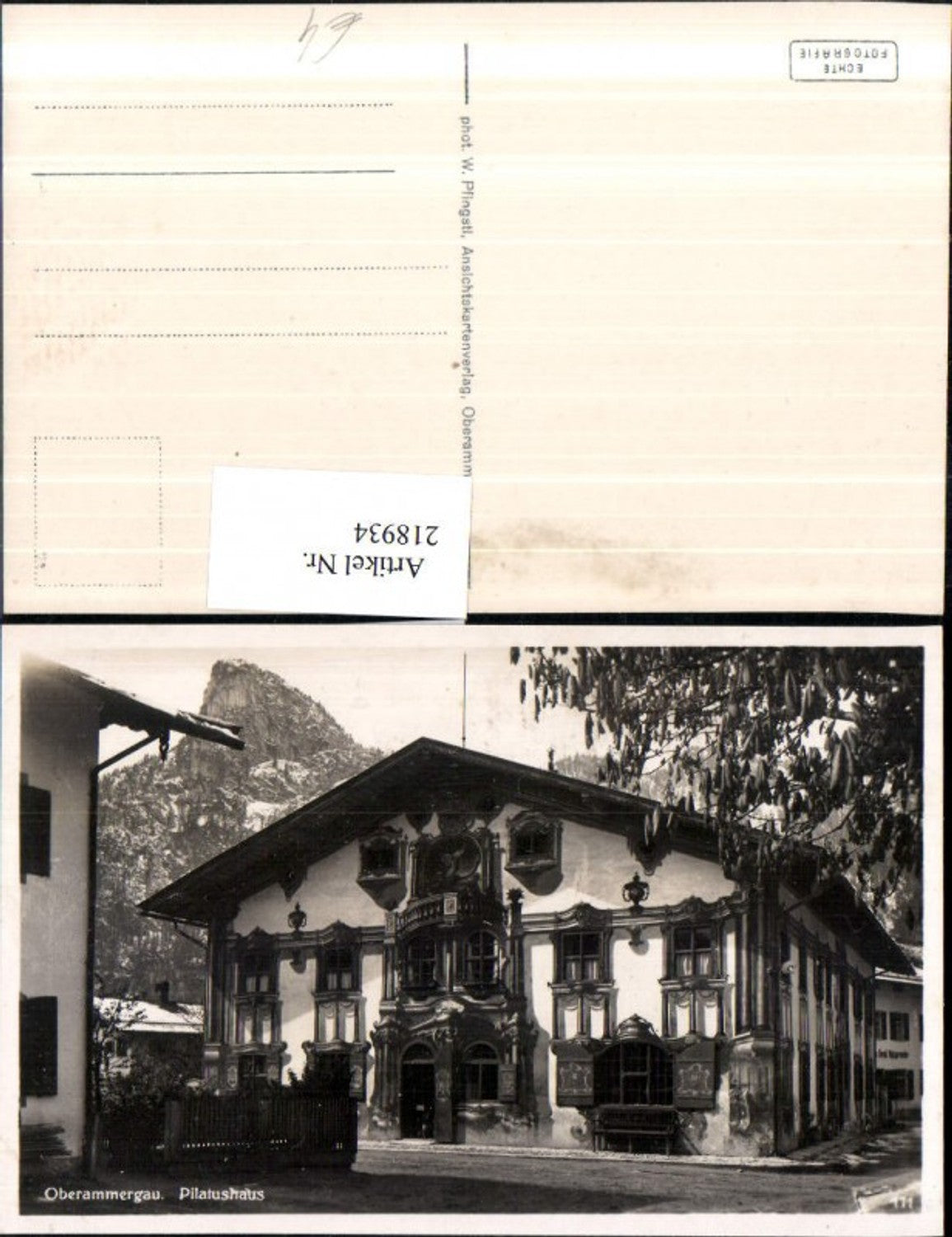 218934,Oberammergau Pilatushaus Hausansicht