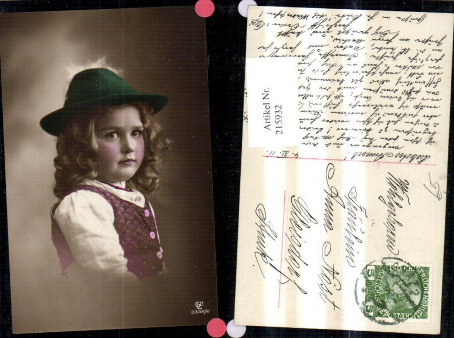 215932,Kind Mädchen Portrait Hut Perlenkette