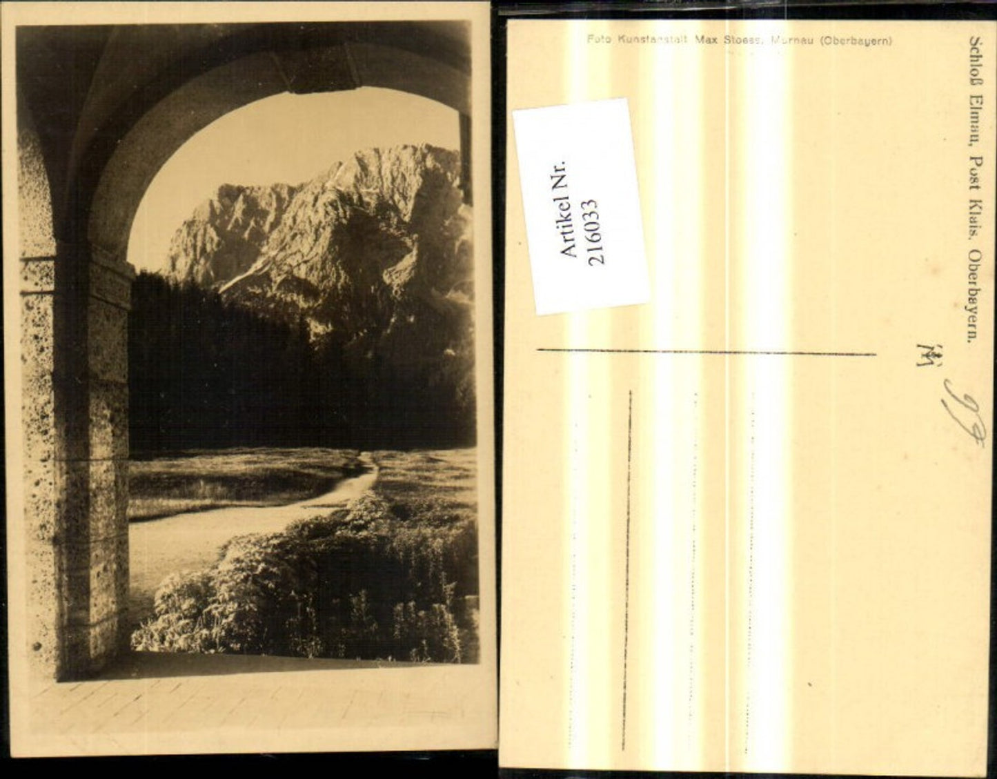 216033,Schloß Elmau Post Klais Oberbayern