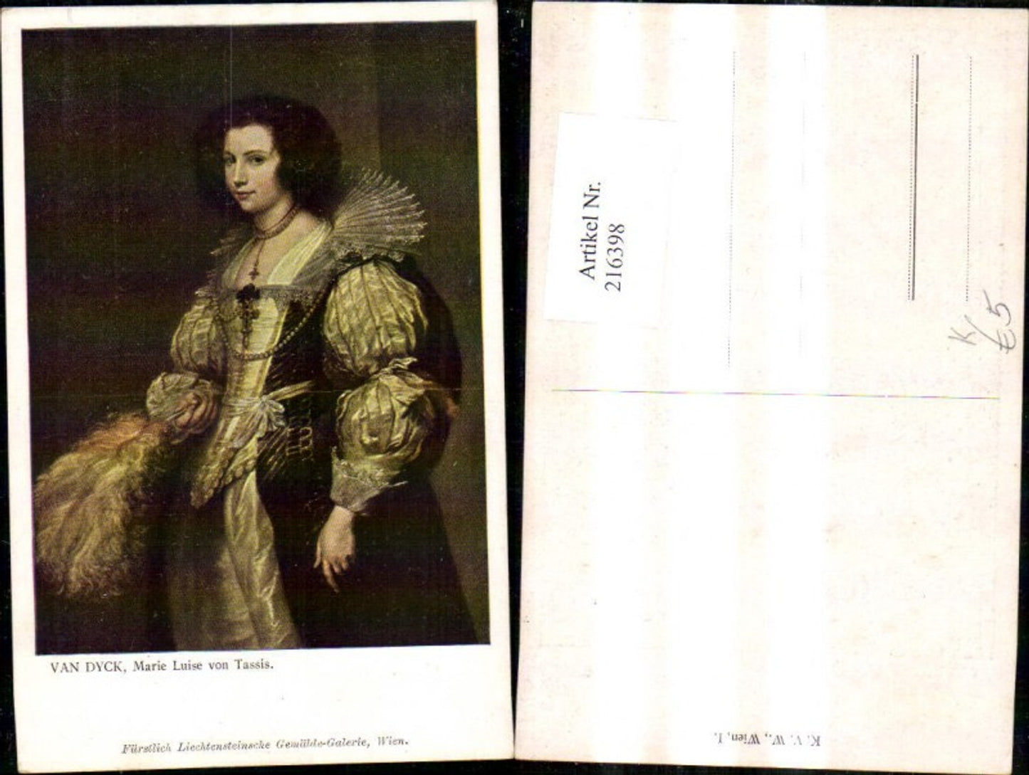 216398, Artist Ak Van Dyck Marie Luise v. Tassis