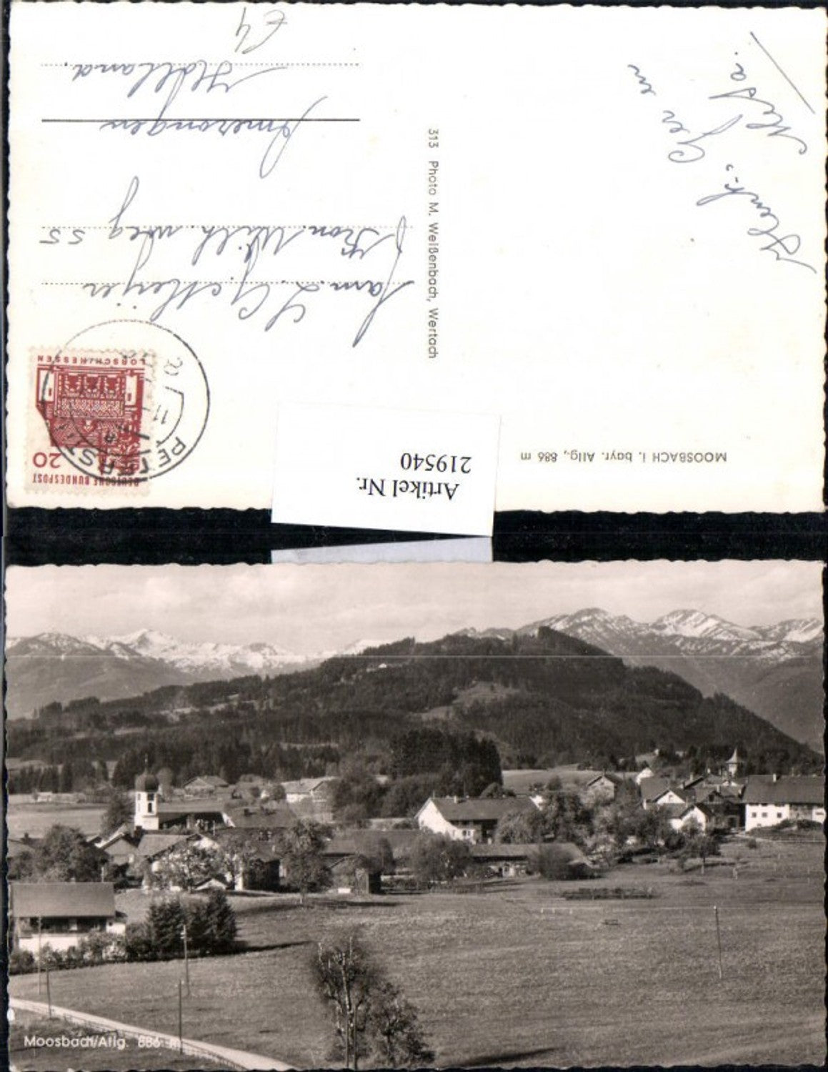 219540,Moosbach i. Bayerischen Allgäu Totale