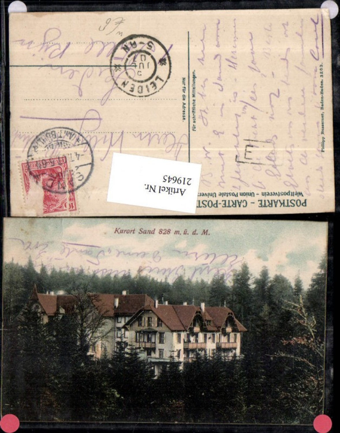219645, Kurort Sand Amt Bühl 