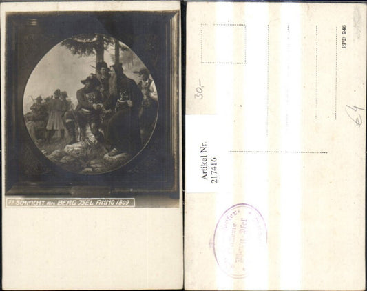 217416, Photo Ak painting Innsbruck Battle of Bergisel anno 1809 Andreas Hofer
