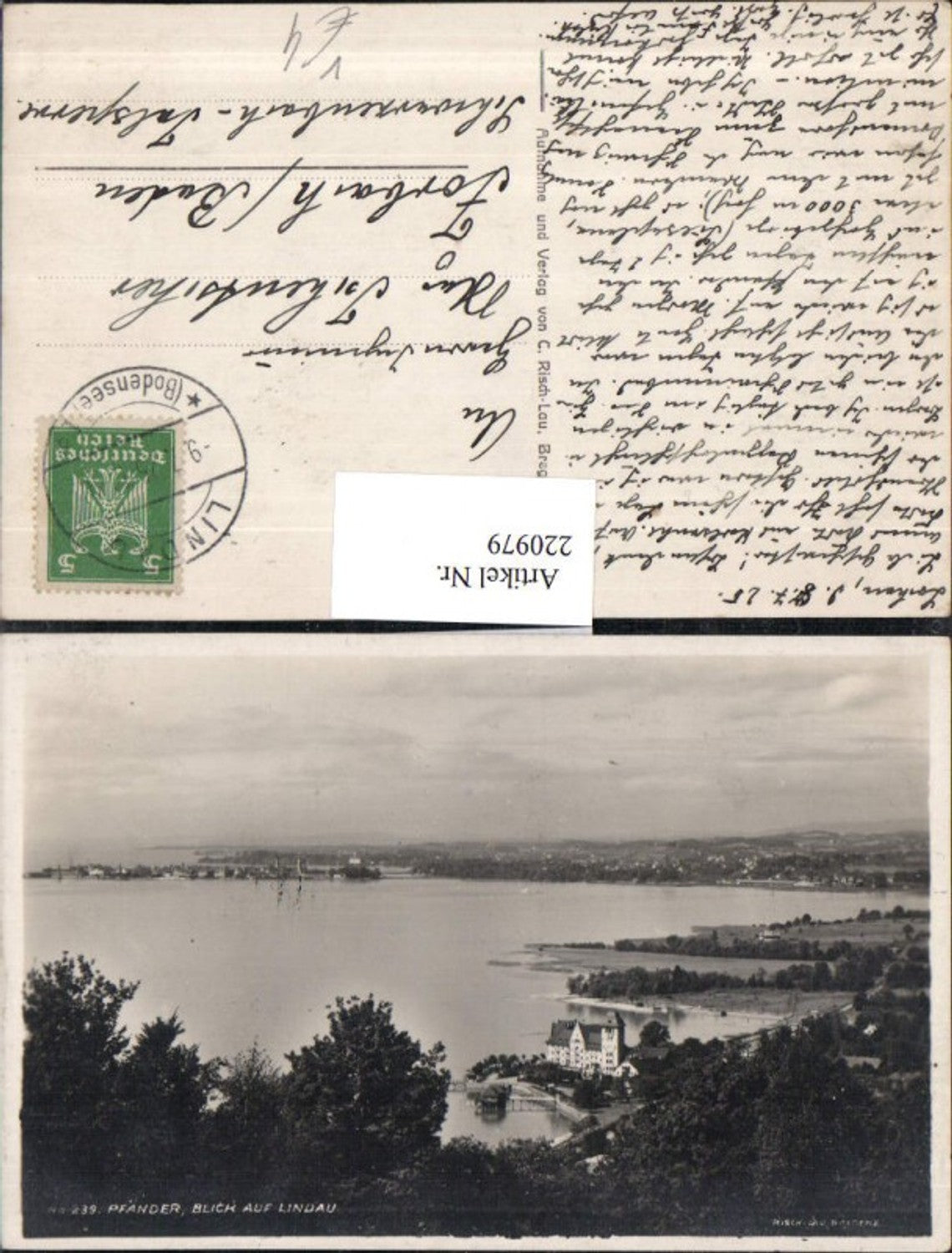220979,Pfänder Blick auf Lindau i. Bodensee pub Risch-Lau 239