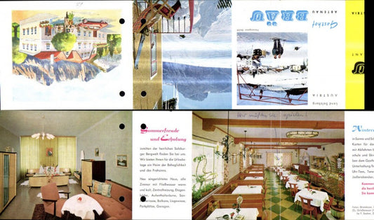 223546,Advertising flyer Gasthof Bräu Pension Restaurant Abtenau Salzburg