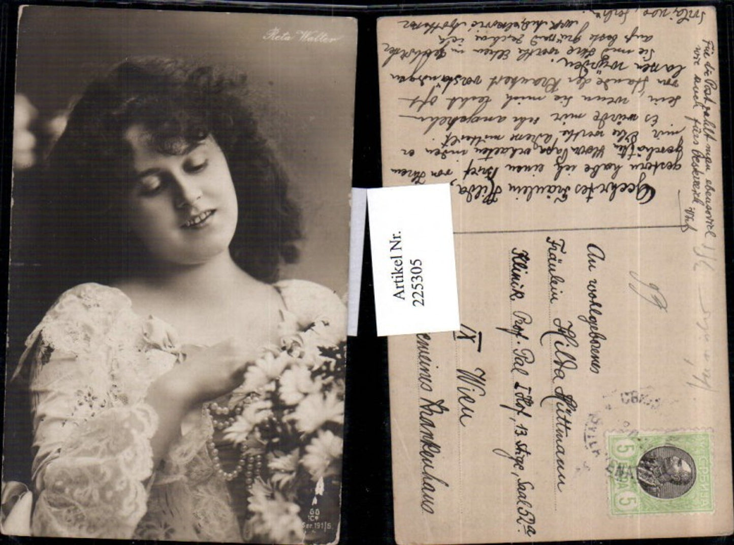 225305, Actress Reta Walter Portrait Flowers