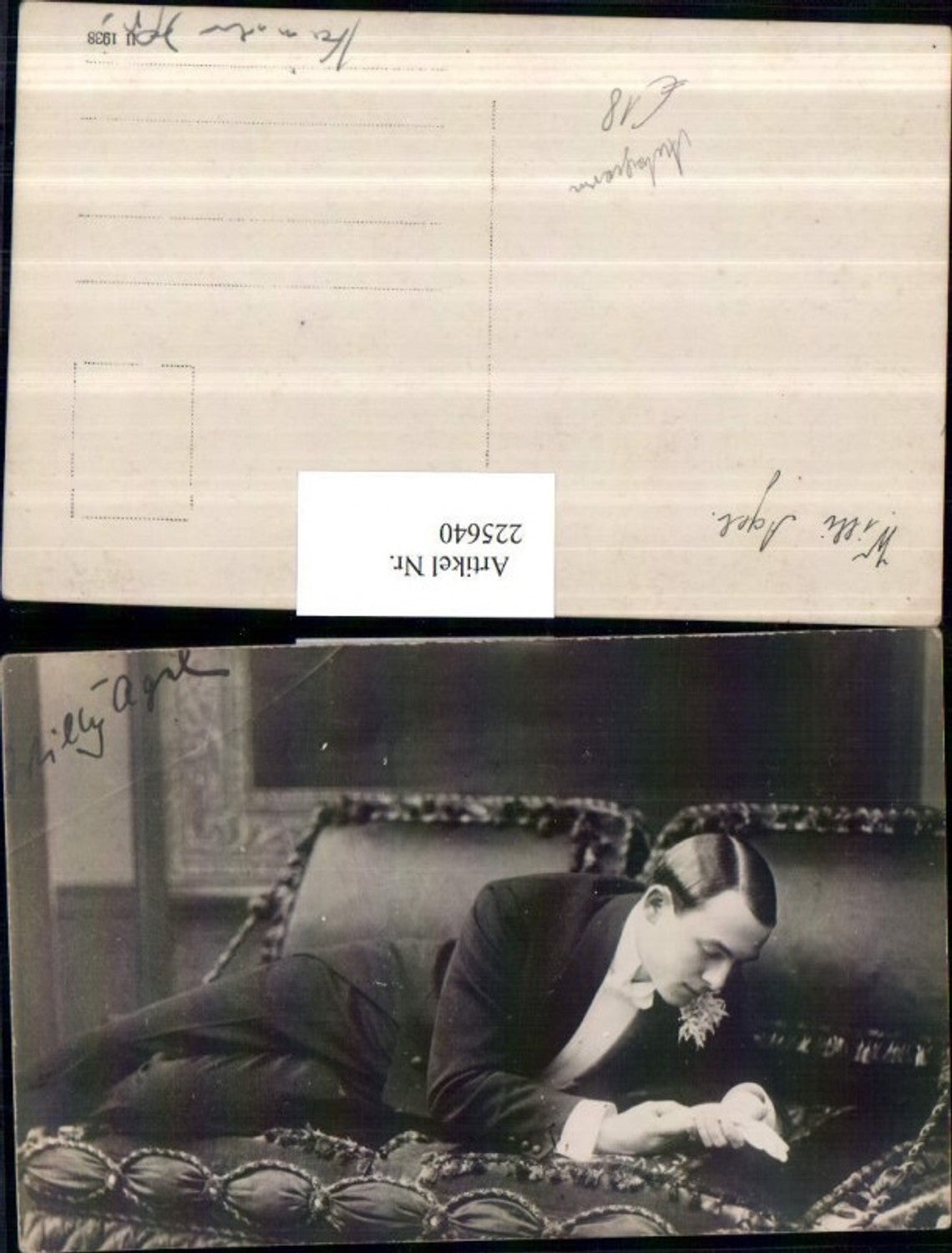 225640, Willi Agel, actor, with autograph