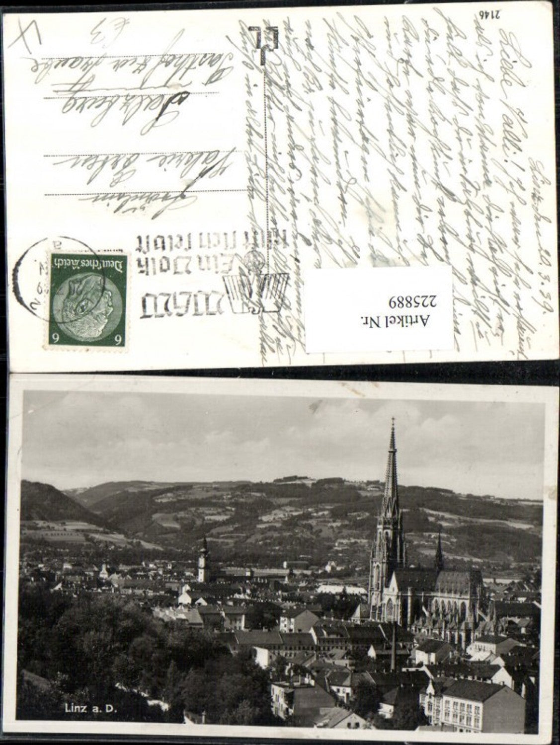 225889,Linz ad Donau Total view of the cathedral