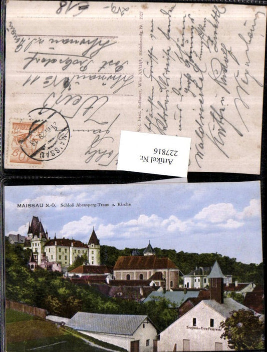227816, Maissau Abensperg-Traun Castle and Church