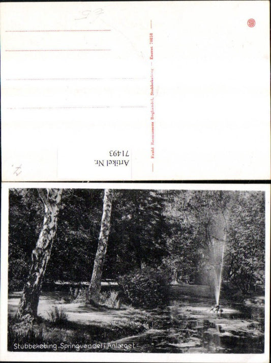 71493,Stubbekobing Springvandet i. Plant fountain fountain