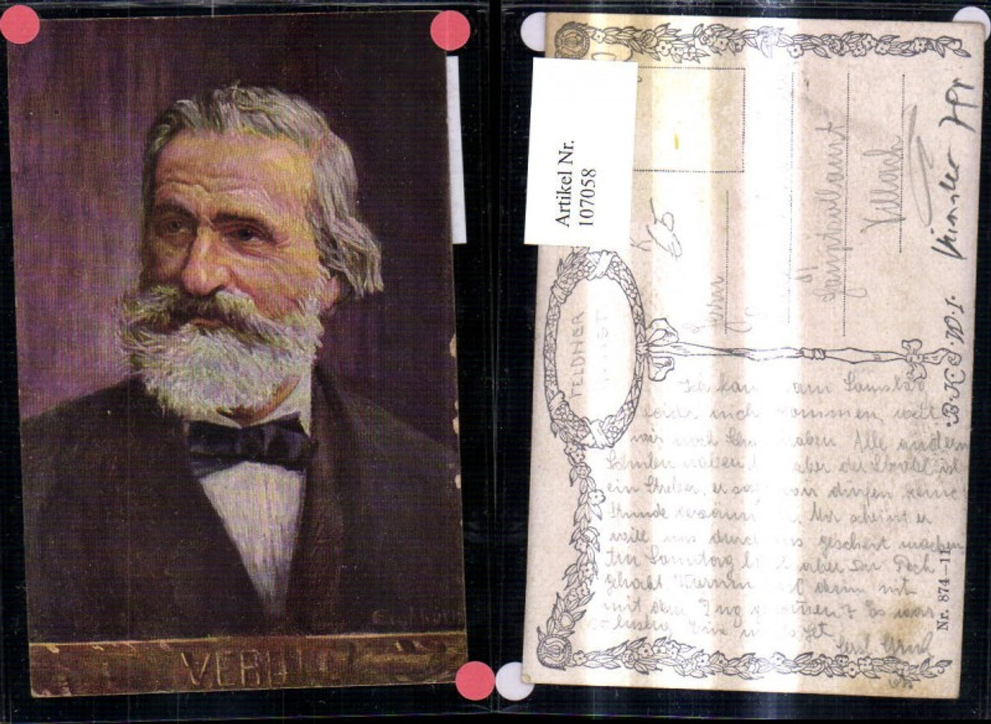 107058, Artist Ak Verdi Giuseppe Composer