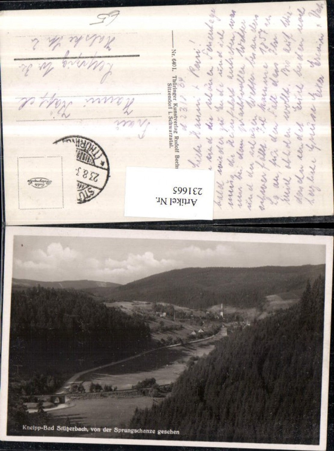 231665,Kneipp-Bad Stützerbach v. d. Sprungschanze gesehen