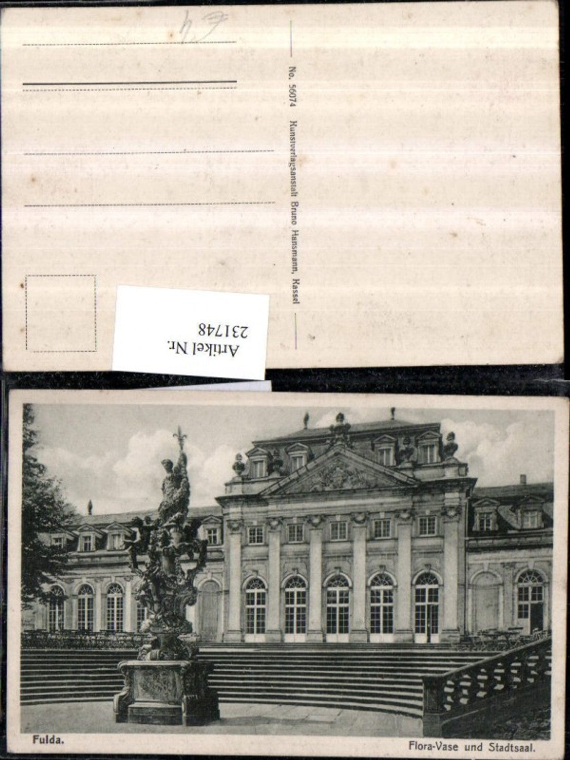 231748, Fulda Flora-Vase Monument and City Hall 