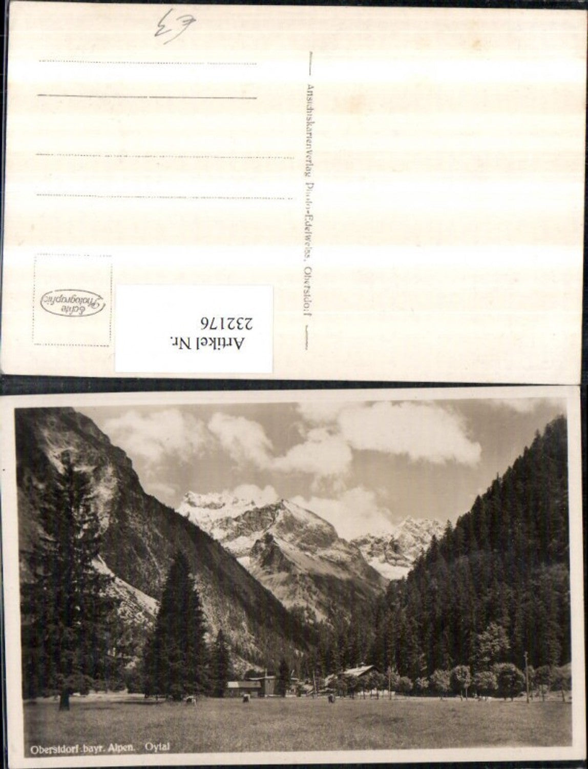 232176,Oberstdorf in d. Bayerischen Alpen Oytal Bergkulisse