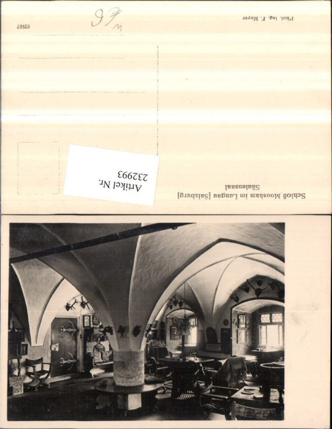 232993, Moosham Castle near Unternberg in Lungau, Column Hall, Interior View