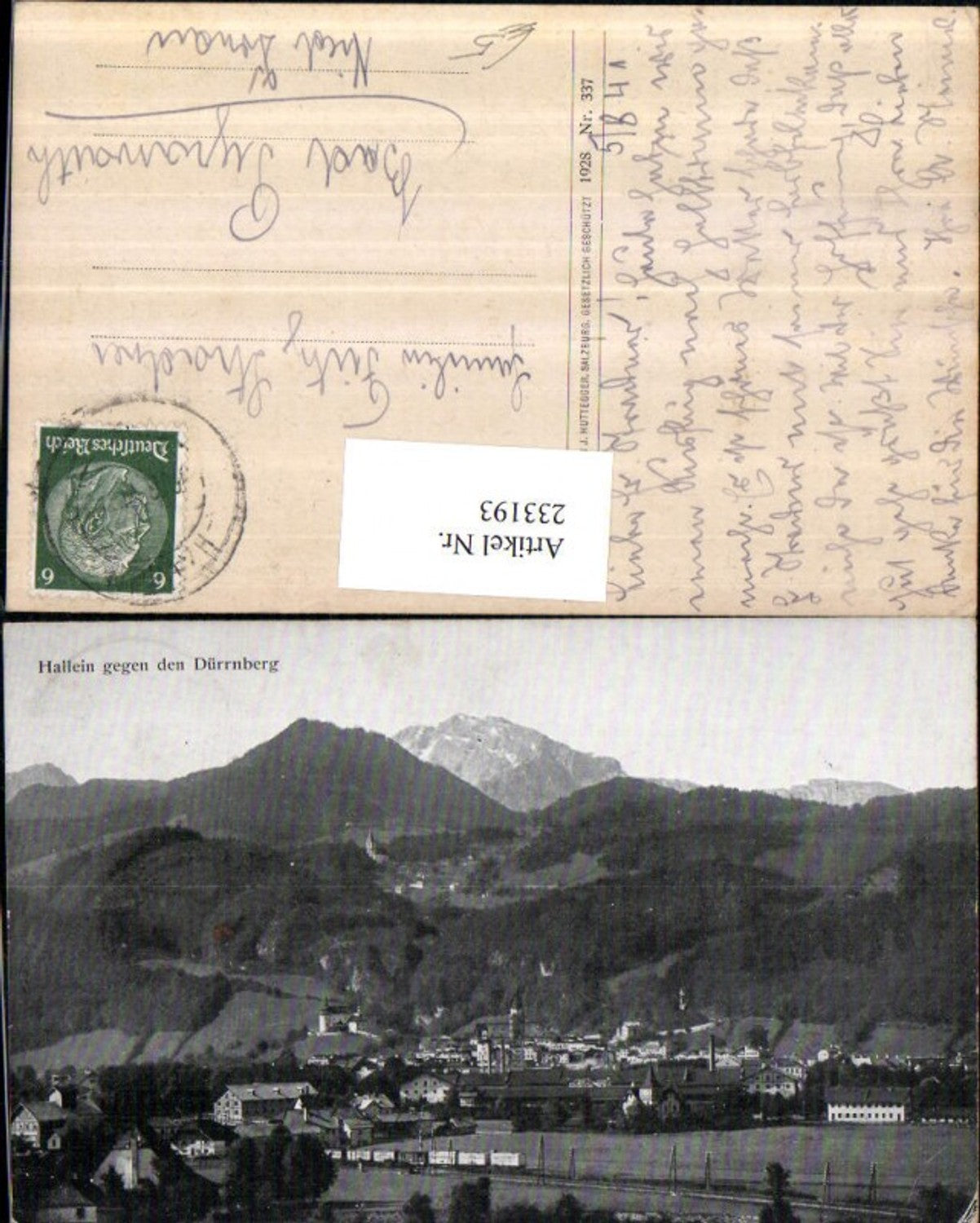 233193,Hallein Totale geg. d. Dürrnberg