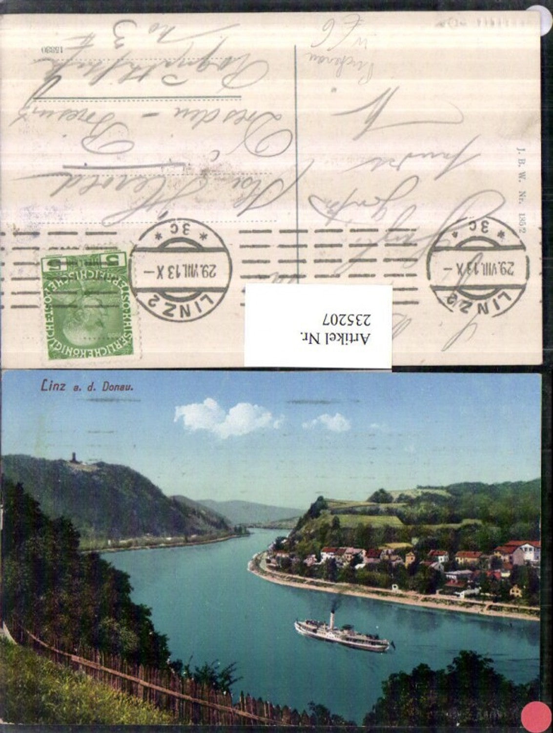 235207, Linz on the Danube Puchenau steamer