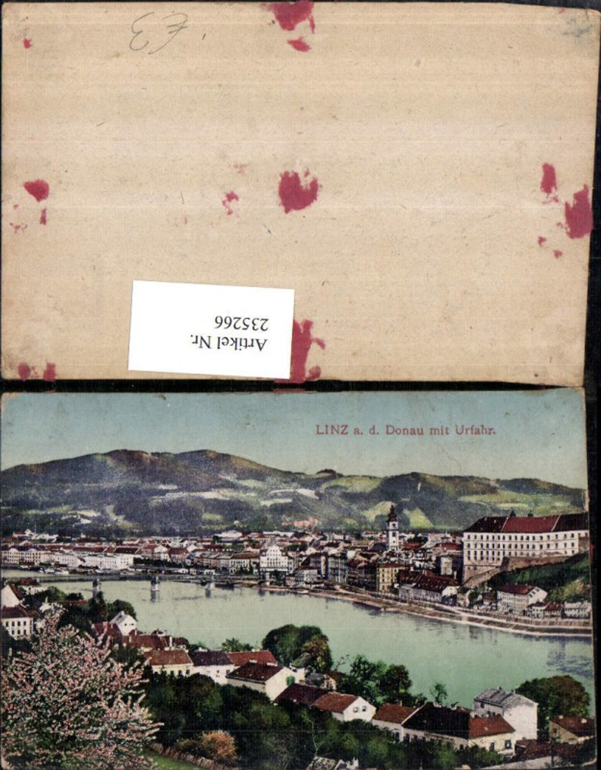 235266, Linz on the Danube, total view including Urfahr