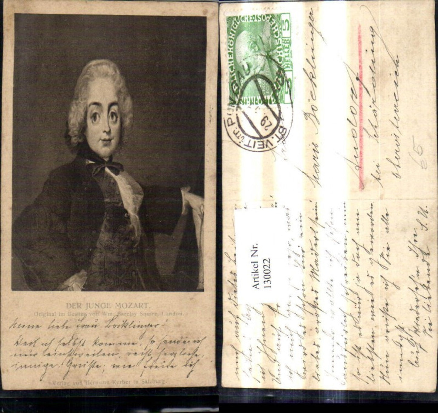 130022, Artist Ak The Young Mozart Composer