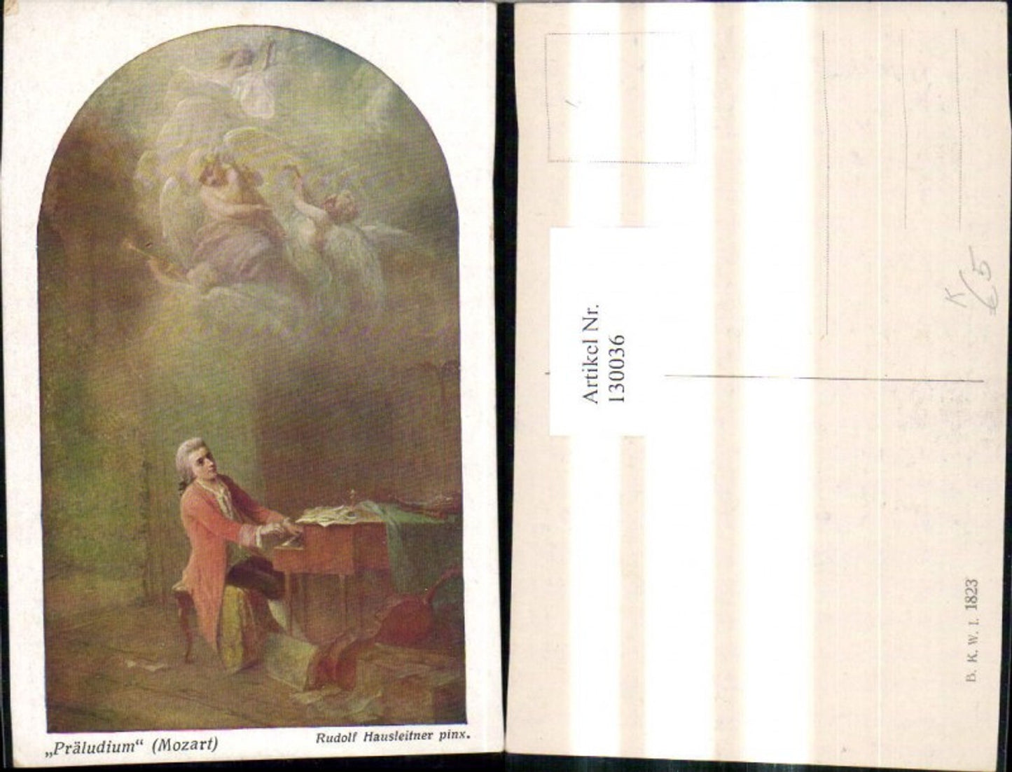 130036, Artist Ak Rudolf Hausleitner Prelude Mozart Composer