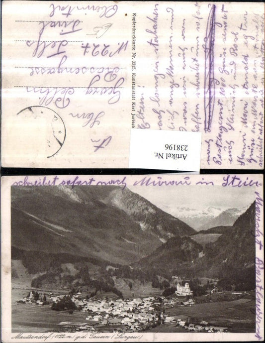 238196, Mauterndorf im Lungau Total view against the Tauern
