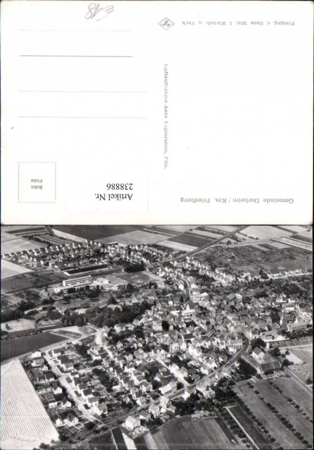 238886, Dorheim near Friedberg, aerial view 