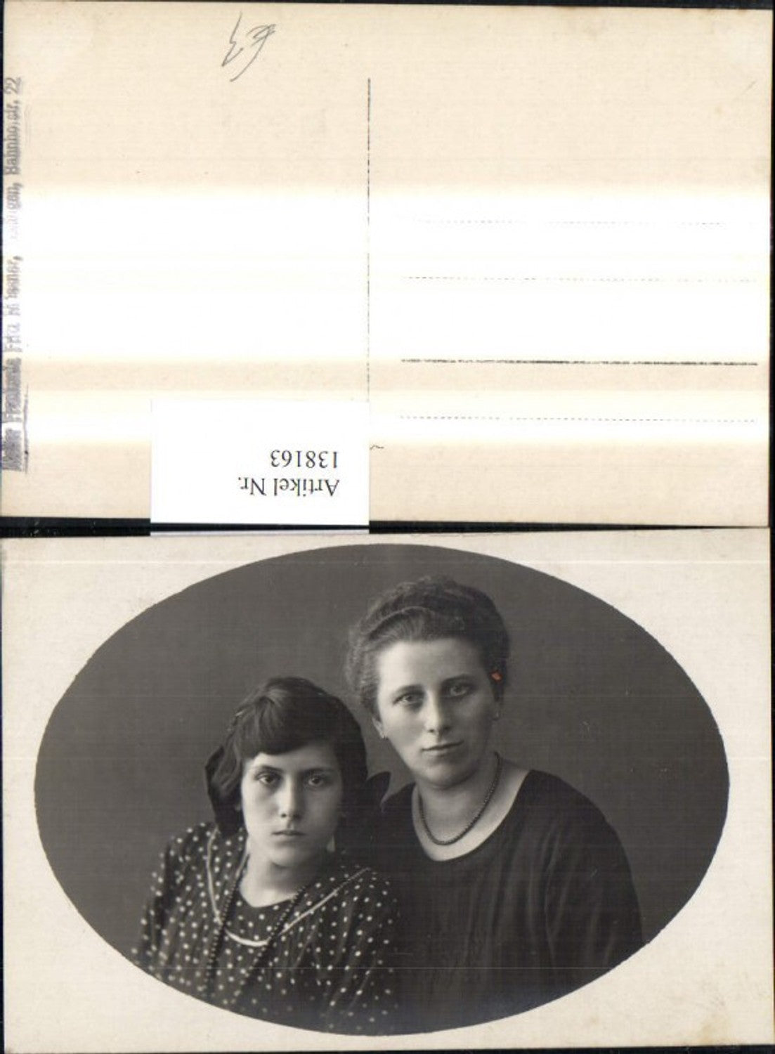 138163,Foto Ak Frau Mädchen Passepartout