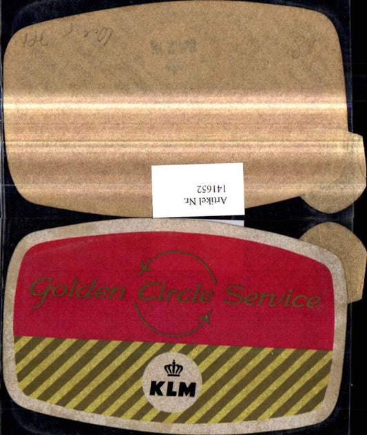 141652, advertising Golden Gircle Service KLM