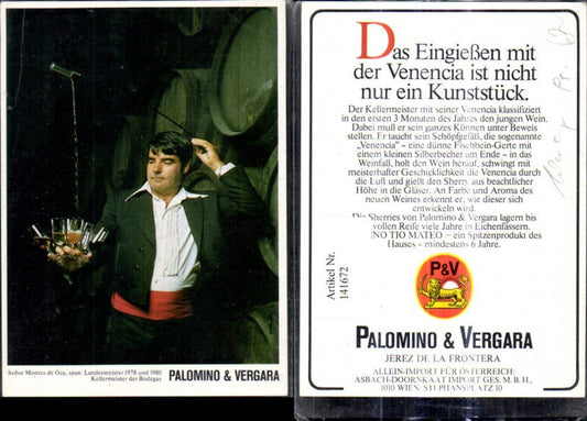 141672, Advertisement Señor Montes de Oca Cellar Master of Bodegas Palomino &amp; Vergara Wine